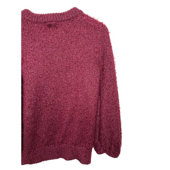 A New Day Sweater Womens Small Chunky Knit Top Red Burgundy Fall Winter Casual - Picture 11 of 11